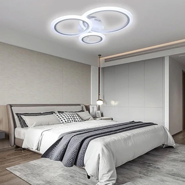 Lustra LED RFAN, Model K115-3, Cu Telecomanda, 3 Tipuri De Lumina, Intensitate Reglabila, 66W, Alb [1]