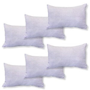 Set 6 perne dreptunghiulare 50x70cm Emboss (4+2 GRATIS), Fabricate in Romania, dungi, mov lila