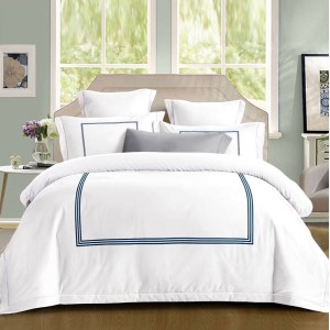 Lenjerie pat dublu, Bumbac Fin, CEARSAF CU ELASTIC 160x200cm, 4 piese, Alb