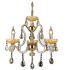 Candelabru RFAN, Model 666-3, Cu Margele Tip Cristal, Metal, 3 X E14, Auriu [2]