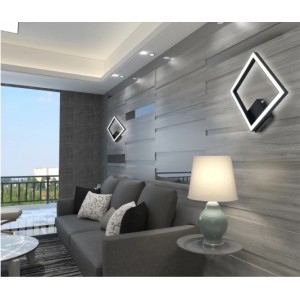 Aplica LED RFAN, Model FX20679-1, Cu Telecomanda, 3 Tipuri De Lumina, 20W, Negru