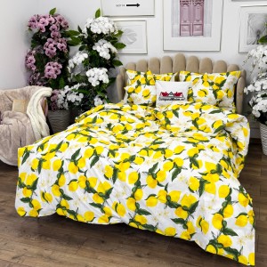 Lenjerie de Pat Dublu, Bumbac Ranforce, 6 piese, Croită cu Grija in Atelierul Cumparamisim - Lux Suprem, Rafinament Desăvârșit, Confort Regal, Alb, Galben, lămâi si flori de lămâi Lenjerie de Pat Dublu, Bumbac Ranforce, 6 piese, Croită cu Grija in Atelierul Cumparamisim - Lux Suprem, Rafinament Desăvârșit, Confort Regal, Alb, Galben, lămâi si flori de lămâi