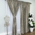 Set 2 Draperii Catifea Asama cu insertii aurii - 2m latime x 2.50m inaltime x Tiv lat, Grej - V3 [5]