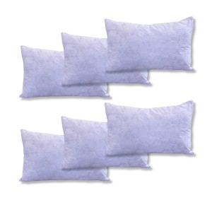 Set 6 perne dreptunghiulare 50x70cm Emboss (4+2 GRATIS), Fabricate in Romania, model cu flori lila