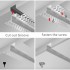 Profil LED Incastrat, Finisaj Glet, Lungime 2m, Aluminiu [3]