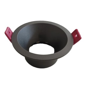 Rama Simpla, H504-RD, Pentru Spot Incastrat GU10, Rotunda, Negru