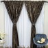 Set 2 Draperii Catifea CRETA cu insertii aurii - 150cm latime x 250cm inaltime, Rejansa pt. sina , Maro - V44 [2]
