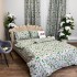 Set Lenjerie Pat Dublu Crăciun 4 Piese + 2 Draperii 150x235cm din Bumbac Ranforsat – Confort și Eleganță, Fabricat în România, Gri, Verde, crenguțe de brad, vasc [9]