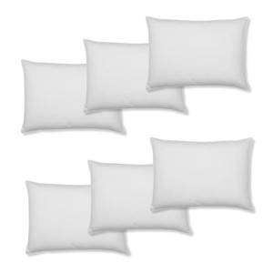 Set 6 perne dreptunghiulare 50x70cm Emboss (4+2 GRATIS), Fabricate in Romania, ALB