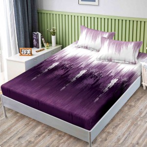 Cearsaf cu elastic, FINET, 160x200cm, 2 fete de perne 50x70cm, Lila, Mov, Degrade – confort și eleganță pentru patul tău