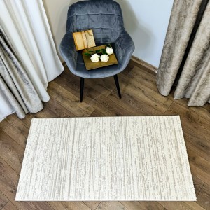 Covor Modern, Elegant, gros si pufos, CREATION V1, Crem/Bej