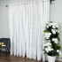 Perdea Floris din Voal Brodat - 600cm x 245cm, Rejansa pt. bara ,  Alb [5]