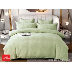 Lenjerie de Pat Dublu din Bumbac Tricotat - Set Premium 6 Piese cu Cearșaf Elastic și Imprimeu Satinat pentru Confort și Eleganță, Vernil Lenjerie de Pat Dublu din Bumbac Tricotat - Set Premium 6 Piese cu Cearșaf Elastic și Imprimeu Satinat pentru Confort și Eleganță, Vernil