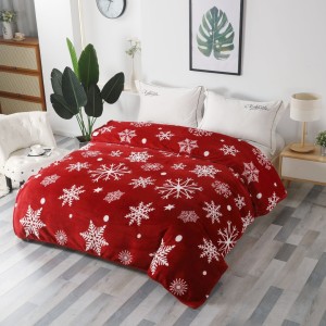 Patura pufoasa cocolino, 200x230cm, Craciun, Rosu, Alb, fulgi de nea Patura pufoasa cocolino, 200x230cm, Craciun, Rosu, Alb, fulgi de nea