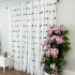 Perdea Floris din Voal Brodat - 600cm x 245cm , Rejansa pt. bara , model cu flori negre, Alb [5]