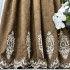 Draperie Blackout 80%, din Catifea cu Broderie, 140cm latime x 260cm înălțime, cu TIV LAT, Elite V3, Maro [4]