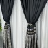 Set 2 Draperii Lines, tip panou 300cm x 232cm, Rejansa pt bara, Negru [7]