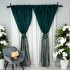 Set 2 Draperii Simplicity, tip panou , Verde cu Auriu - 3 metri latime x 2.32 inaltime, rejansa pt. bara  [5]