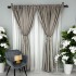 Set 2 bucati Draperie Simplicity, tip panou, Grej cu Gri, 3m latime x 232cm inaltime, cu rejansa pentru bara [5]