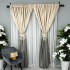 Set 2 Draperii Simplicity, tip panou 3 metri latime x 232cm inaltime x rejansa pt bara, Crem cu Gri [5]
