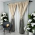 Set 2 Draperii Simplicity, tip panou 3 metri latime x 232cm inaltime x rejansa pt bara, Crem cu Gri [6]