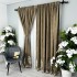 Set 4 bucati de Draperie Blackout 80%, din Catifea cu Broderie, Elite V3, Bej, 1m latime x 2.4m inaltime, cu tiv lat [2]