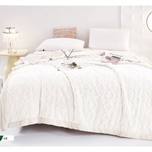 Pătură Dublă Cocolino Super Pufoasă cu Blăniță Sherpa, 200x230 cm, Grosime 500g/m² – Ideală pentru Pat Dublu, Caldă și Moale, Perfectă pentru Sezonul Rece, Alb