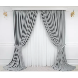 Draperie Blackout 80%, din catifea Gri deschis - 140cm x 150cm , Rejansa pt. sina 