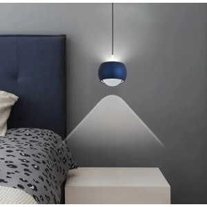 Pendul LED RFAN, Model D20900, Lumina Neutra, Inaltime Reglabila, 7W, Albastru