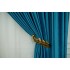 Draperie Blackout 80%, din catifea Bleu -100cm x 150cm, Tiv lat  [3]