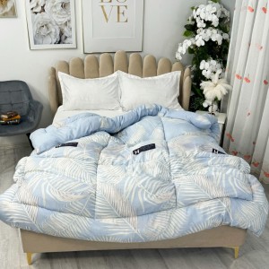 Set 2 Pilote 200x220cm, Fabricate in Romania, 400g/mp, bleu, frunze