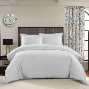 Lenjerie de pat dublu, 4 piese, Bumbac 100% Ranforce, Gri light Lenjerie de pat dublu, 4 piese, Bumbac 100% Ranforce, Gri light