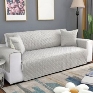 Cuvertura matlasata canapea 3 locuri, gri deschis