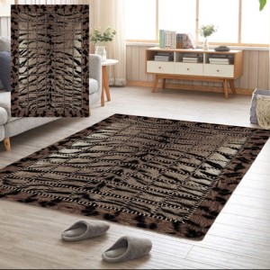 Covor Antiderapant, Animal Print, 180x280cm, Maro/Negru