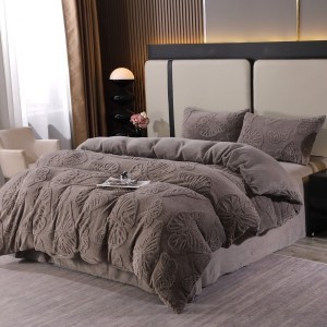 Lenjerie de Pat Dublu, Cocolino Ultra Pufoasă, 4 piese, cu Fluturi 3D – Somn Regal în Confort Absolut, Gri inchis, fluturi