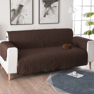 Cuvertura matlasata canapea 2 locuri, maro