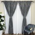 Set 2 Draperii VENTI V1 din Jacquard model Nisip - 200cm x 240cm, Tiv lat, GRI INCHIS [6]