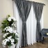 Set 2 Draperii VENTI V1 din Jacquard model Nisip - 200cm x 240cm, Tiv lat, GRI INCHIS [9]