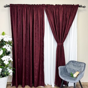 Set 2 Draperii VENTI V2 din Jacquard model Nisip - 2m latime x 2.40m inaltime x Tiv lat, VISINIU Set 2 Draperii VENTI V2 din Jacquard model Nisip - 2m latime x 2.40m inaltime x Tiv lat, VISINIU