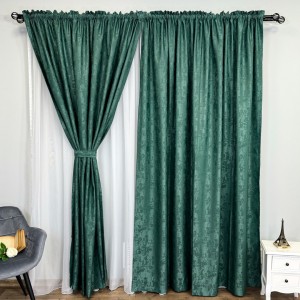 Draperie din Jacquard model Nisip, 140cm latime x 260cm înălțime, cu TIV LAT, VERDE