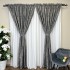 Set 4 bucati Draperie VENTI V2 din Jacquard model Nisip, GRI INCHIS, 1.4m latime x 220cm inaltime, cu rejansa pantru sina [6]