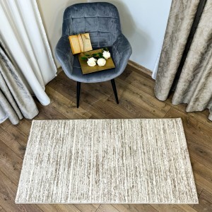 Covor Modern, Elegant, 100x200cm, gros si pufos, CREATION V1, Gri/Maro