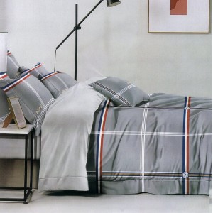 Lenjerie pat dublu, FINET, 6 piese, Gri Lenjerie pat dublu, FINET, 6 piese, Gri