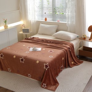 Pătură Super Soft Cocolino, 200x230 cm – Răsfăț absolut în zilele reci, Maro, stelute