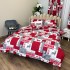Set Lenjerie Pat Dublu Crăciun 4 Piese + 2 Draperii 150x235cm din Bumbac Ranforsat – Confort și Eleganță, Fabricat în România, Alb,Gri, Rosu, Fulgi de Zapada, Reni, Carouri [6]