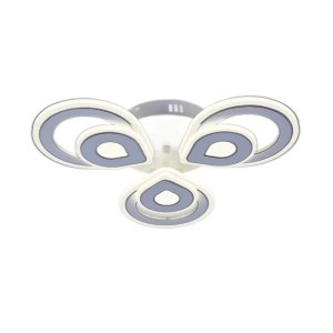 Lustra LED RFAN, Model R9009/3+3, Cu Telecomanda, 3 Tipuri De Lumina, Intensitate Reglabila, 120W, Alb