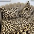 Lenjerie pat dublu, Super Pufoasa COCOLINO, 4 piese, cu ELASTIC, Bej, Maro, animal print [5]