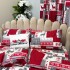 Set Lenjerie Pat Dublu Crăciun 4 Piese + 2 Draperii 150x235cm din Bumbac Ranforsat – Confort și Eleganță, Fabricat în România, Alb,Gri, Rosu, Fulgi de Zapada, Reni, Carouri [7]