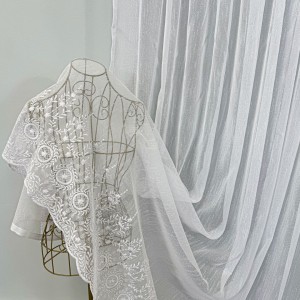 Perdea Maya din IN Brodat - 160cm latime x 210cm inaltime , Rejansa pt. sina  , Alb