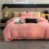 Lenjerie pat dublu, Super Pufoasa COCOLINO, cu Blanița de Iepure, cu model de trandafiri 3D, 4 piese, Roz [6]